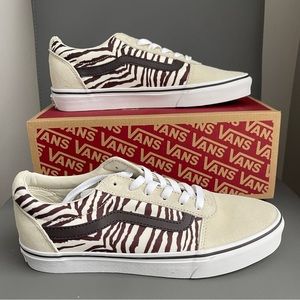 Vans Women’s Brown/White Satin Tiger Sneakers Size 9
